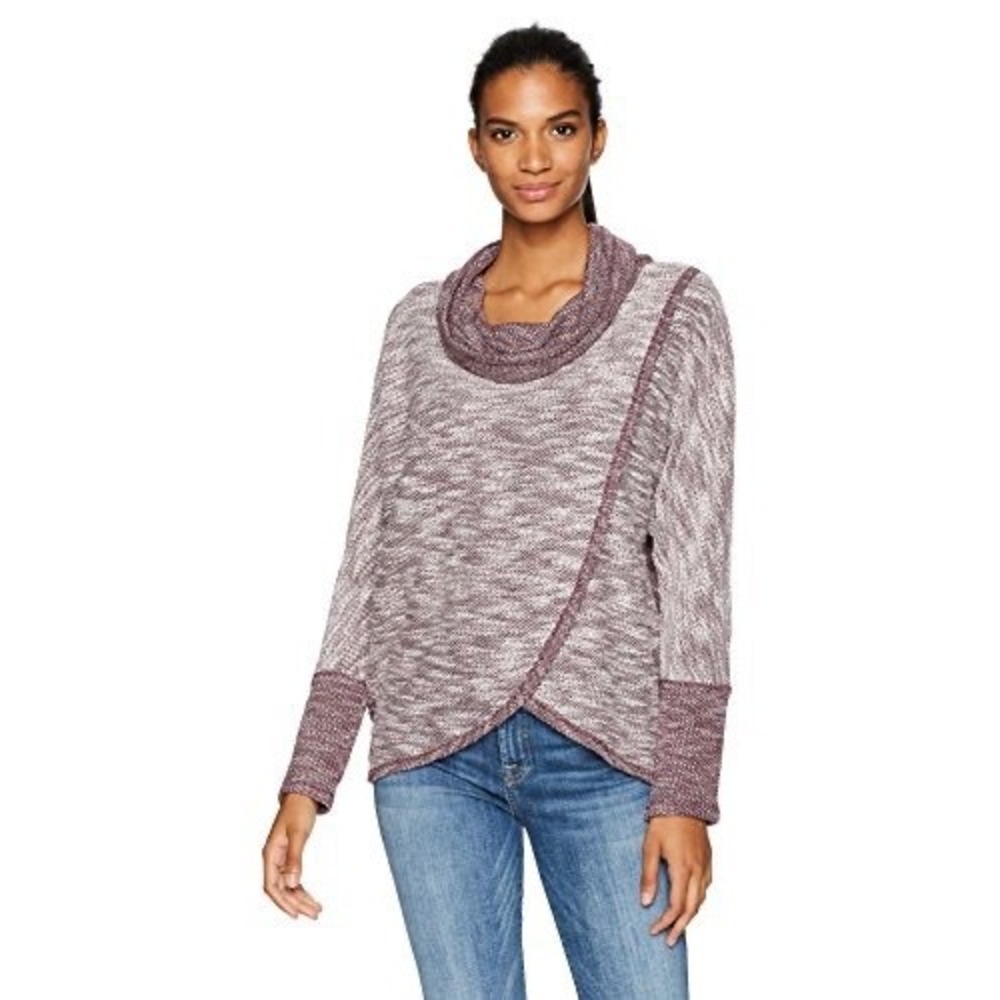 Calvin Klein Performance M Cowl Neck Pullover Knit Pullover Cross Frontâ Multi